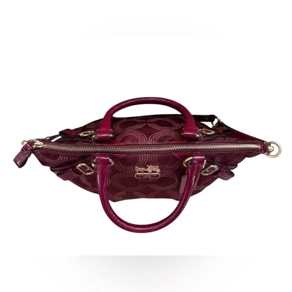 Coach Madison Dotted OP Art Signature C Sophia Satchel / Shoulder Bag - Picture 6 of 9